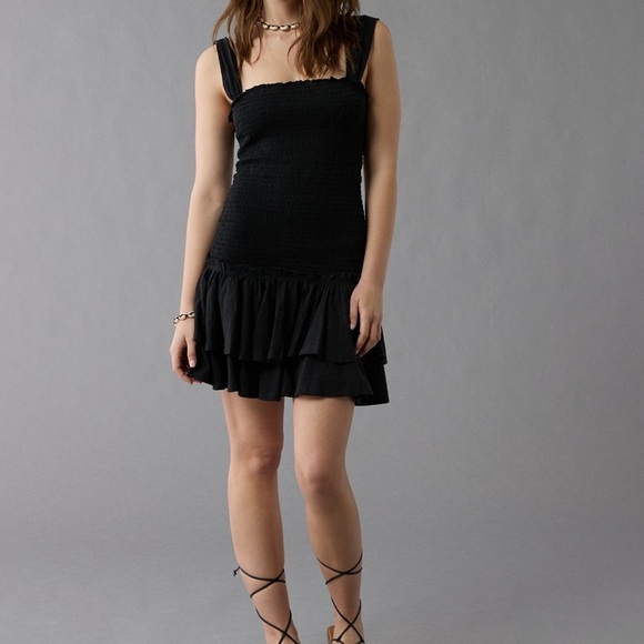 American Eagle Outfitters Dresses & Skirts - American Eagle Sunchaser Knit Smocked Drop Waist Mini Dress